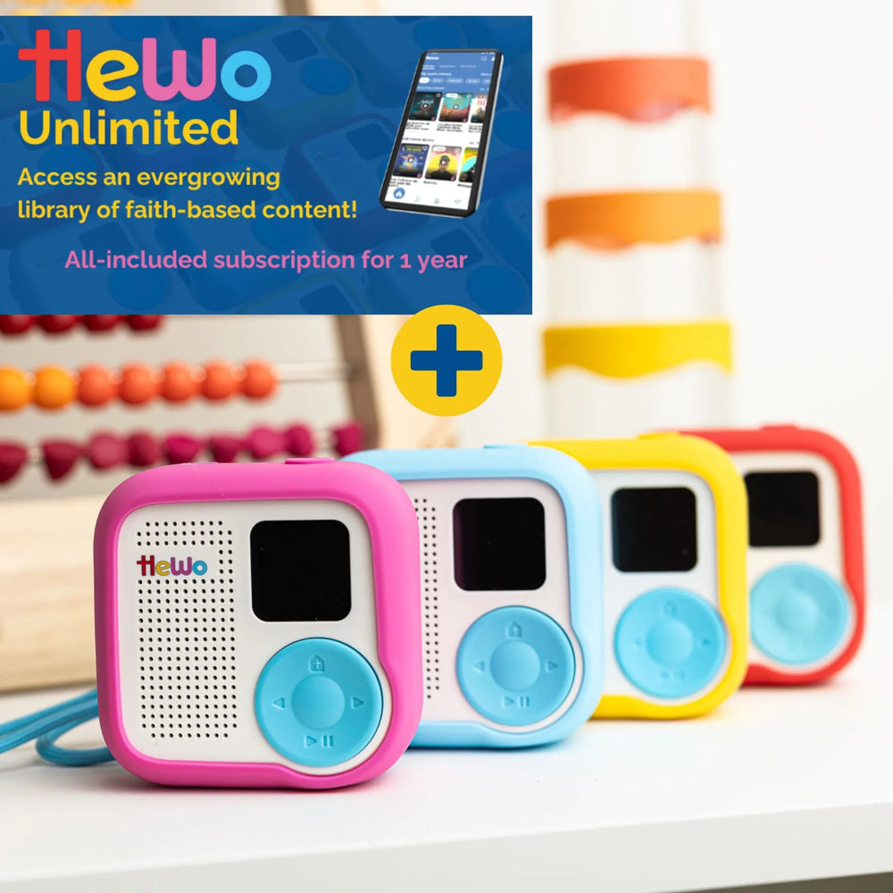 Christ is King Offer! Save $36 on your HeWo Player + Silicone Cover + HeWo Unlimited for 1 year